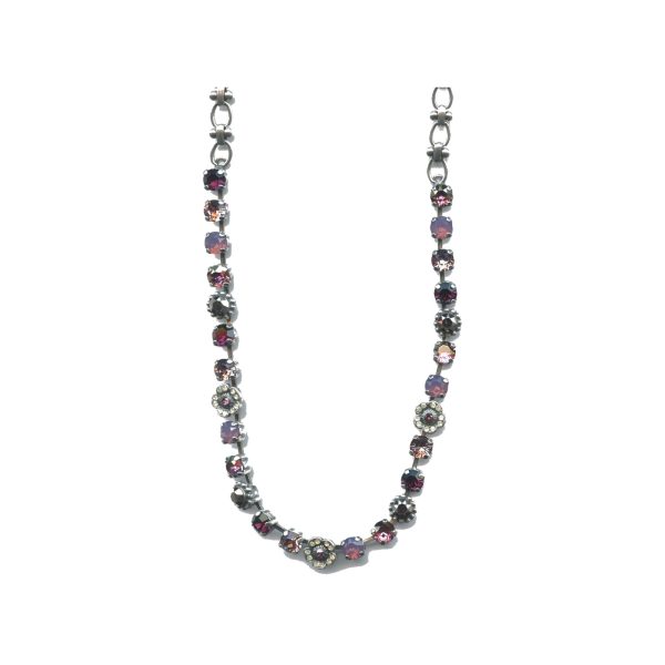 Necklace By Mariana Woman Graceful Purple and Purple Velvet Swarovski Crystals