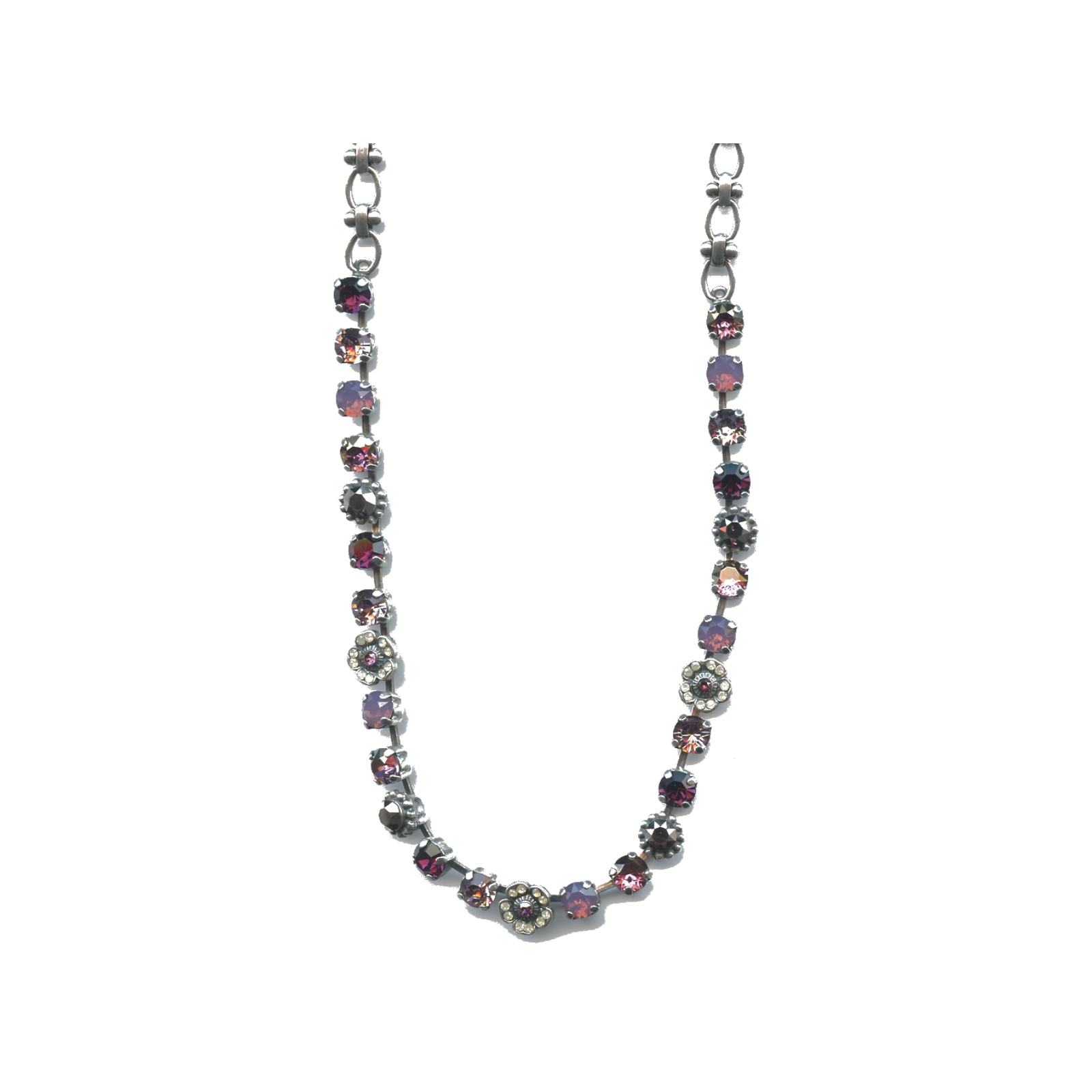 N-3504-2-1072-SP Necklace By Mariana Woman Graceful Purple and Purple Velvet Swarovski Crystals - Image 1