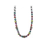 Necklace By Mariana Woman Chic Turquoise Mineral and Blues Swarovski Crystals - Image 2