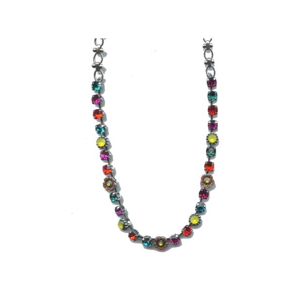 Necklace By Mariana Woman Chic Turquoise Mineral and Blues Swarovski Crystals