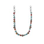 Necklace By Mariana Woman Refined Light Turquoise and Orange Hyacinth Swarovski Crystals - Image 2