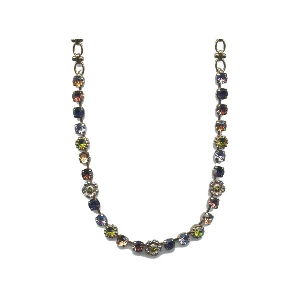 Necklace By Mariana Woman Exquisite Amethyst aurora borealis and Light burgundy Swarovski Crystals