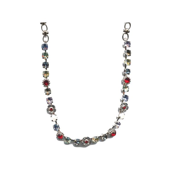 Necklace By Mariana Woman Stunning Denim blue and violet Swarovski Crystals