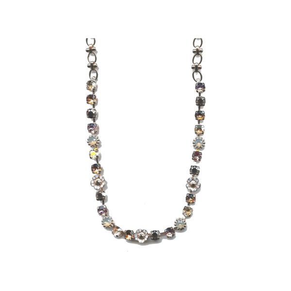 Necklace By Mariana Woman Beautiful Blues and Sand Iridescent Swarovski Crystals