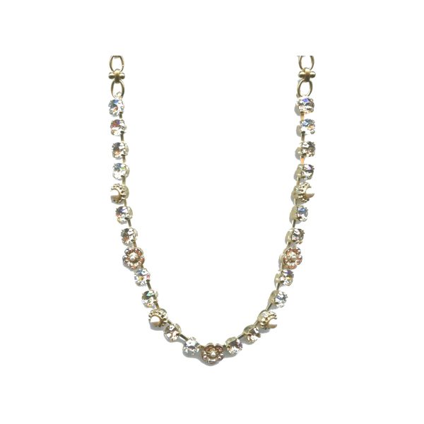 Necklace By Mariana Woman Romantic cream pearl and Crystals : Clear Swarovski Crystals