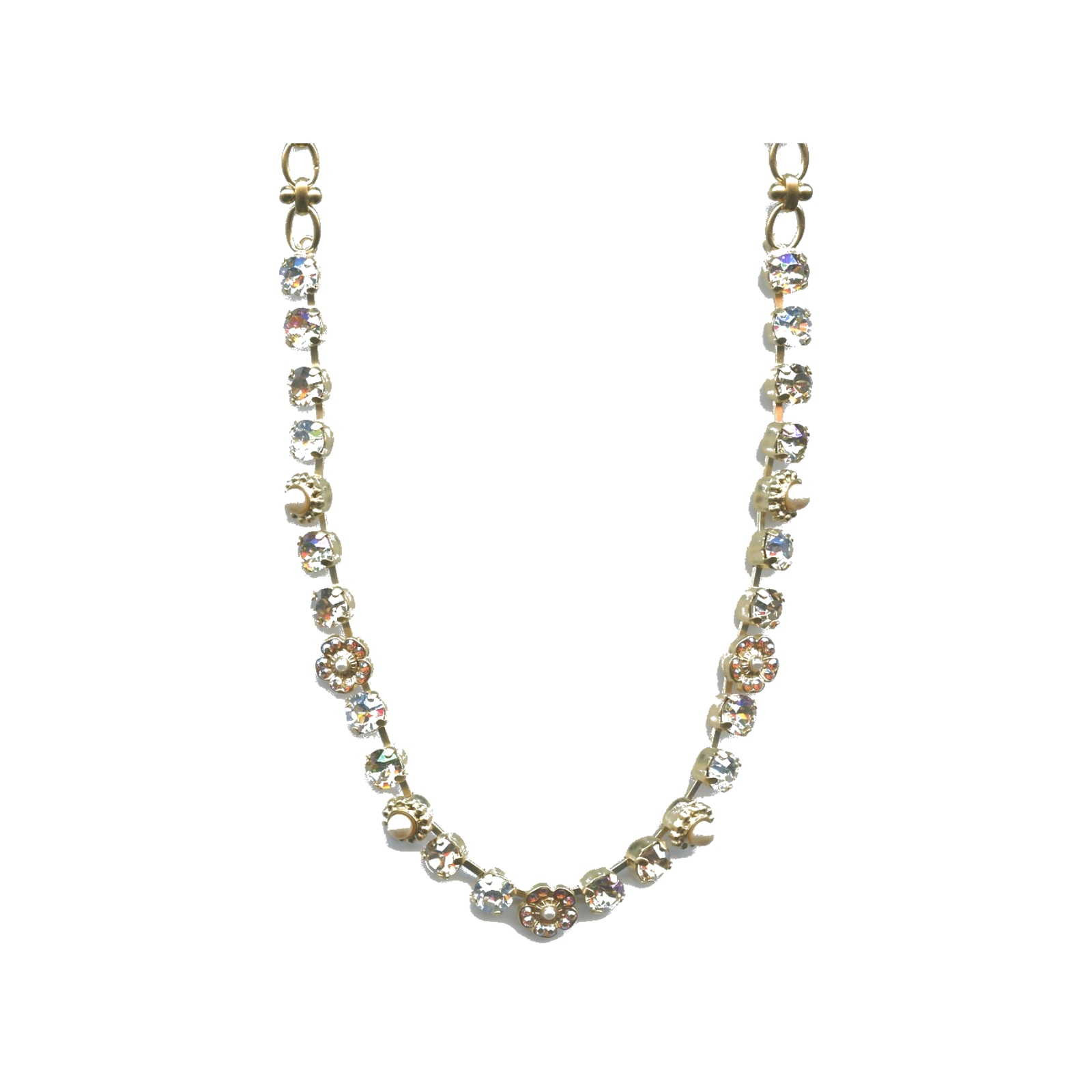 N-3504-2-1093-SP Necklace By Mariana Woman Romantic cream pearl and Crystals : Clear Swarovski Crystals - Image 1