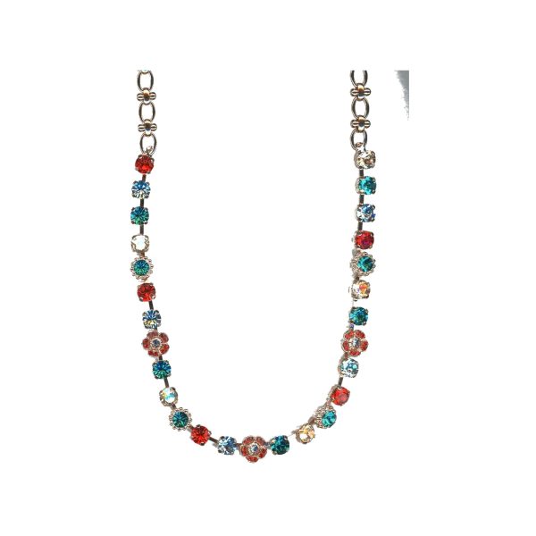 Necklace By Mariana Woman Lovely Red and Aqua Swarovski Crystals