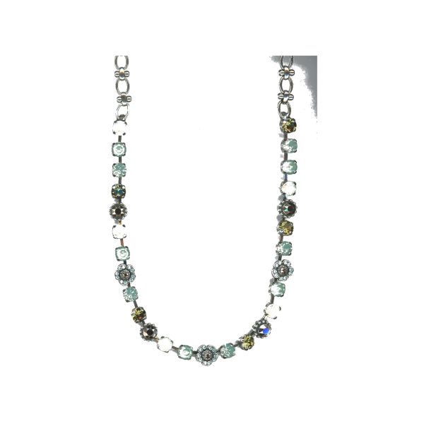 Necklace By Mariana Woman Sparkling Pacific Opal and Rose Gold Swarovski Crystals