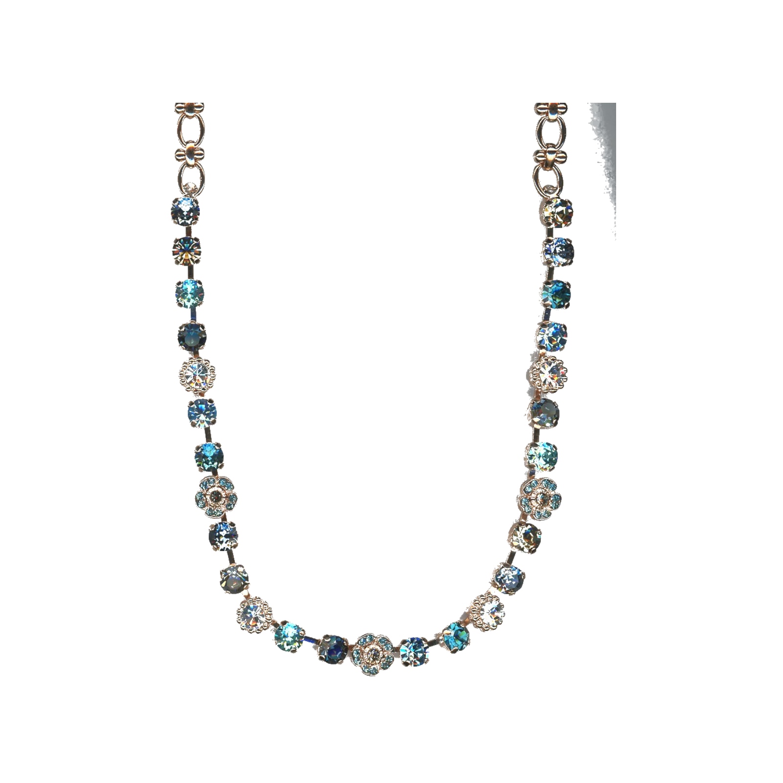 N-3504-2-1114-SP Necklace By Mariana Woman Charming Montana and Teal Swarovski Crystals - Image 1