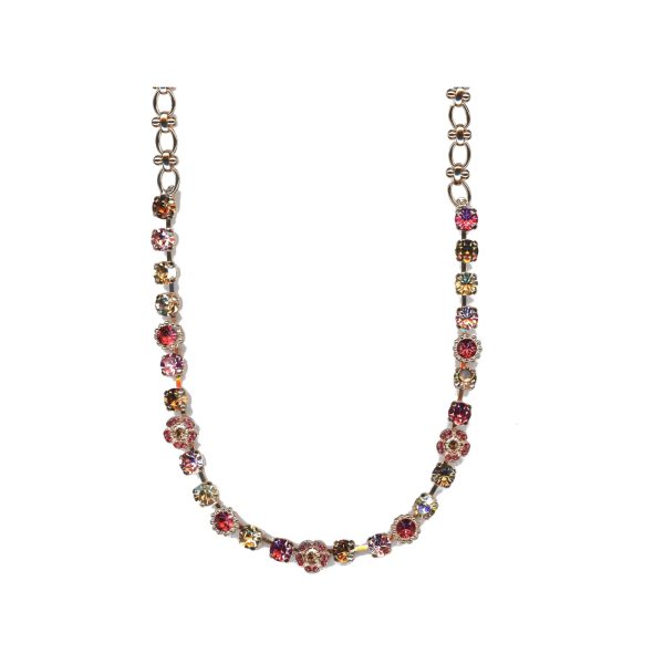 Necklace By Mariana Woman Feminine Light Smoked Topaz and Crystal Golden Shadow Swarovski Crystals