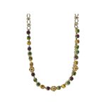 Necklace By Mariana Woman Luminous Olivine Green and Teal Swarovski Crystals - Image 2