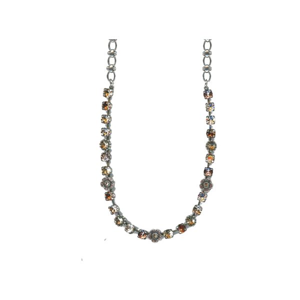 Necklace By Mariana Woman Graceful Smoked Topaz and Crystals: Golden Shadow Swarovski Crystals