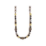 Necklace By Mariana Woman Stunning Black Diamond and Golden Shadow Swarovski Crystals