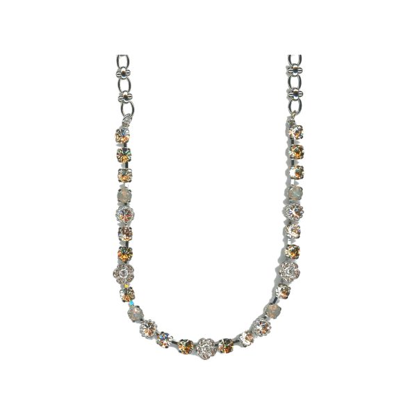 Necklace By Mariana Woman Distinctive Sand Opal. and Light Peach and Golden Shadow Swarovski Crystals