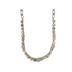 Necklace By Mariana Woman Elegant Pearl and Golden Shadow Swarovski Crystals