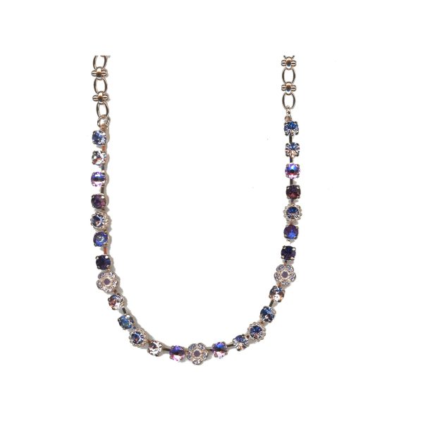 Necklace By Mariana Woman Captivating Amethyst and Tanzanite and Cyclamen Opal Swarovski Crystals