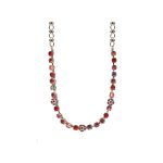 Necklace By Mariana Woman Delicate Fuchsia and Siam Swarovski Crystals