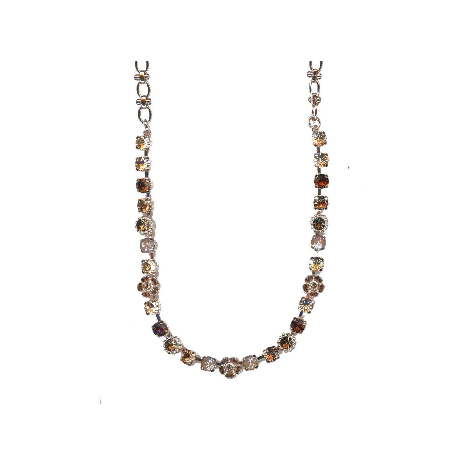 N-3504-2-1136-SP Necklace By Mariana Woman Striking Light Colorado Topaz and Aurum Swarovski Crystals - Image 1