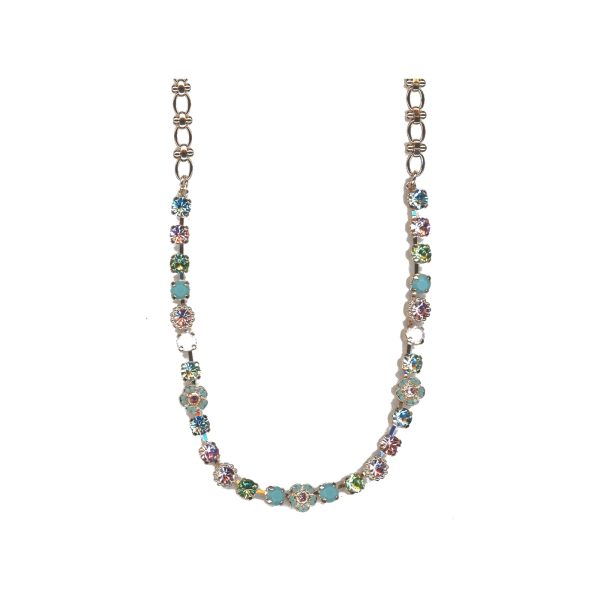 Necklace By Mariana Woman Vibrant Turquoise and Rose Swarovski Crystals