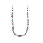 Necklace By Mariana Woman Sophisticated White Opal and Rose Swarovski Crystals - Image 2