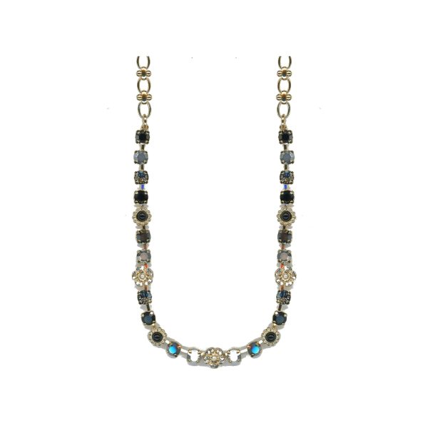 Necklace By Mariana Woman Glamorous Hematite and Jet Swarovski Crystals