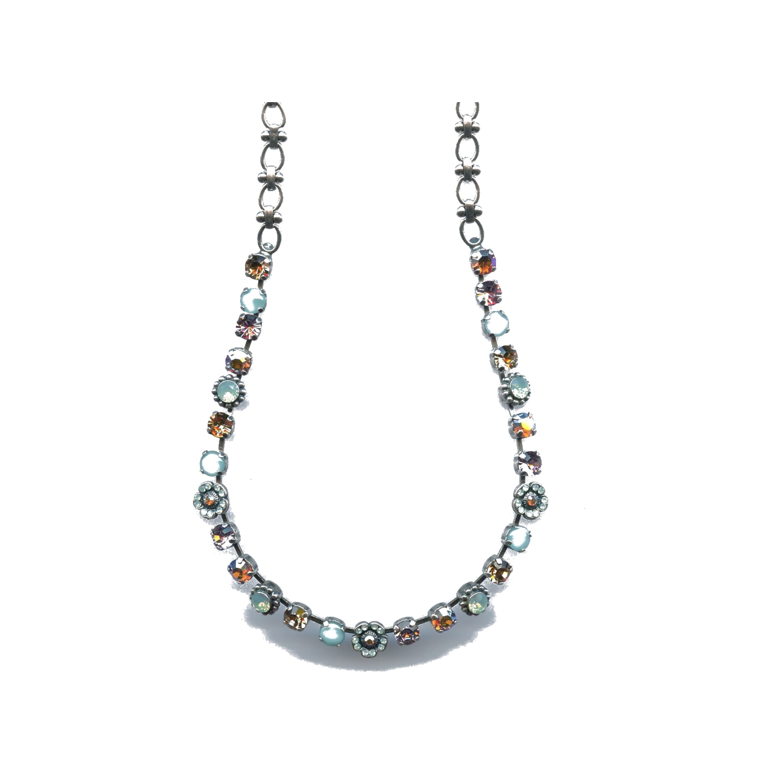 N-3504-2-115-SP Necklace By Mariana Woman Sophisticated Orange Swarovski Crystals - Image 1