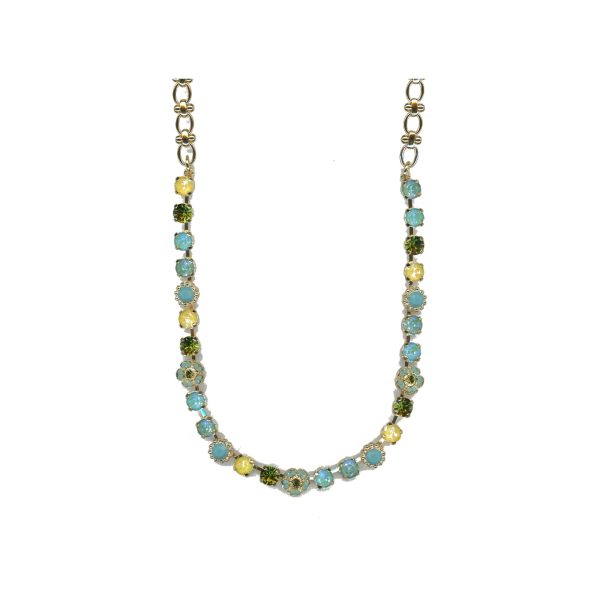 Necklace By Mariana Woman Radiant Blue Opal and Ocean Delite Swarovski Crystals