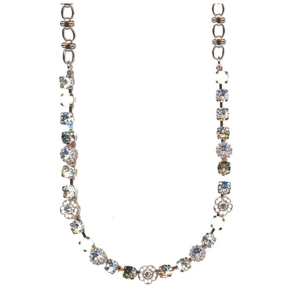 Necklace By Mariana Woman Exquisite White Opal and Black Diamond Swarovski Crystals