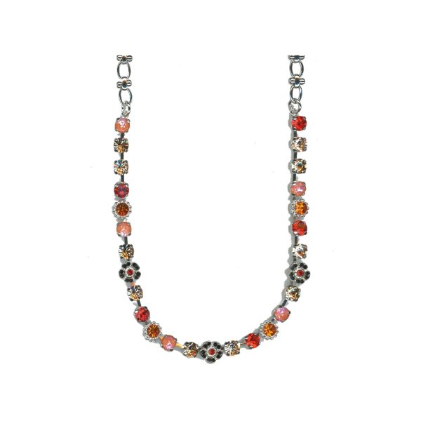 Necklace By Mariana Woman Stylish Red and Hyacinth Swarovski Crystals