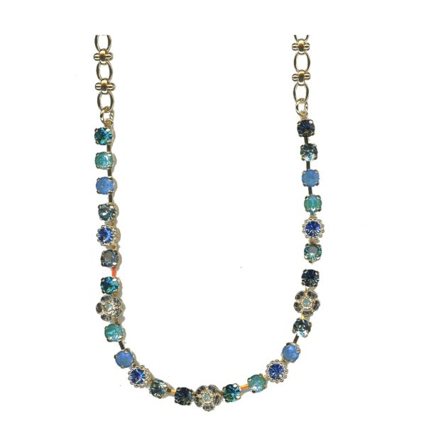 Necklace By Mariana Woman Classic Green Opal and Blue Zircon Swarovski Crystals