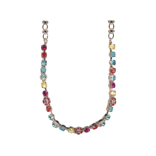 Necklace By Mariana Woman Lovely Royal Blue and Yellow Swarovski Crystals