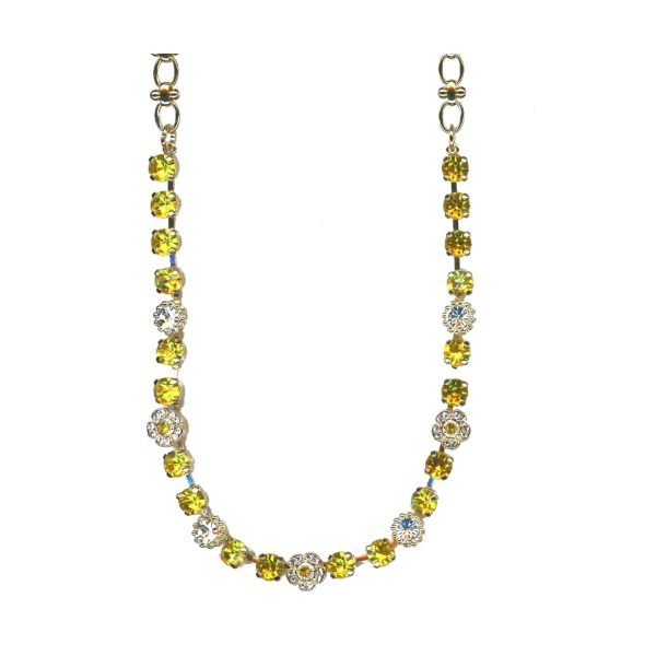 Necklace By Mariana Woman Charming Yellow and Moonlight Swarovski Crystals