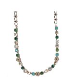 Necklace By Mariana Woman Radiant Emerald and Clear Swarovski Crystals