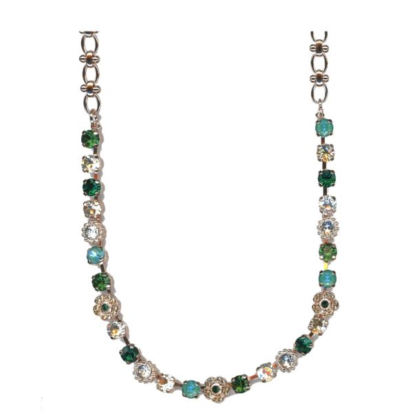 Necklace By Mariana Woman Radiant Emerald and Clear Swarovski Crystals