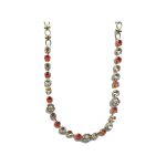 Necklace By Mariana Woman Luminous hyacinth and light peach Swarovski Crystals