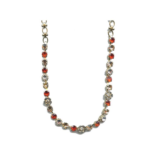 Necklace By Mariana Woman Luminous hyacinth and light peach Swarovski Crystals