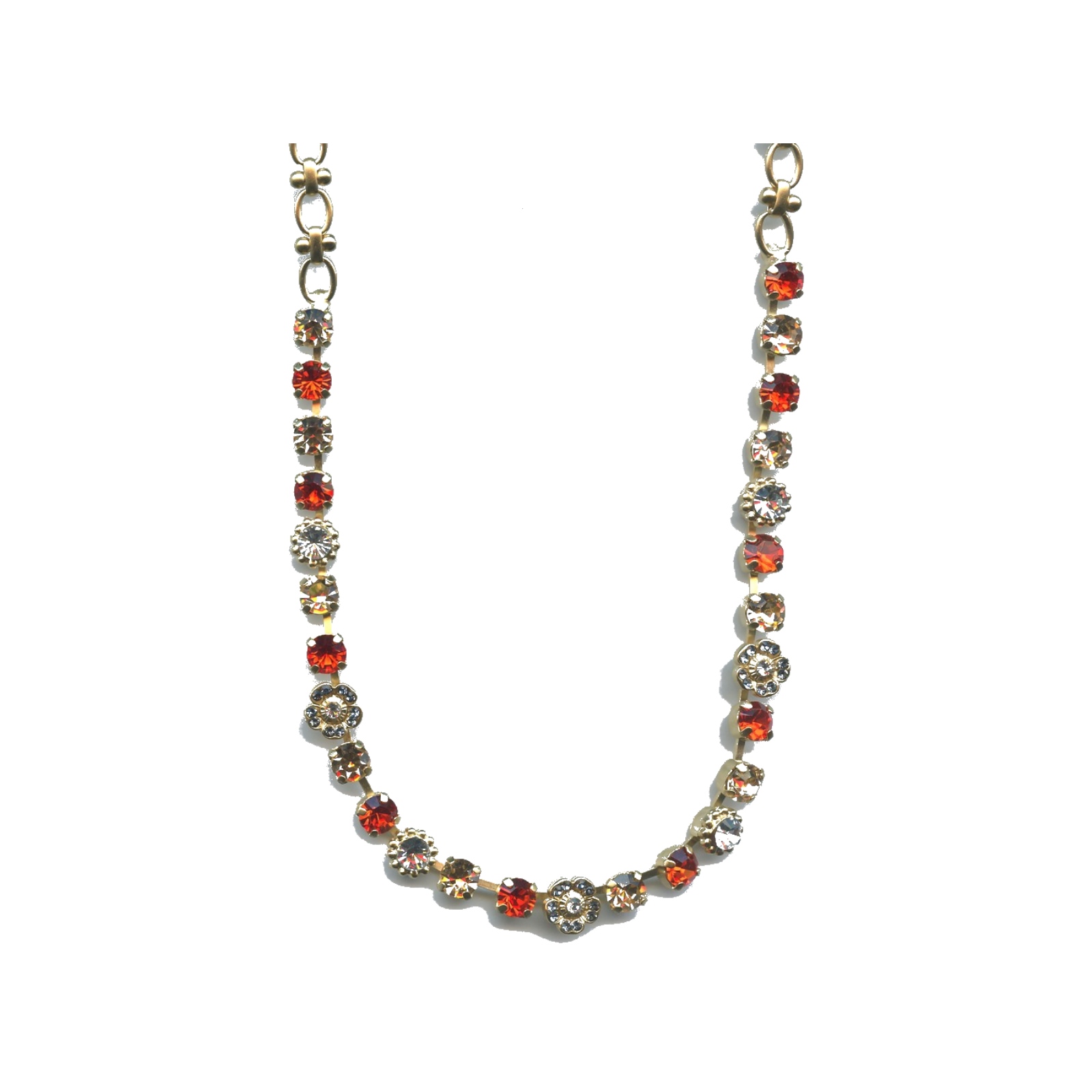 N-3504-2-117-SP Necklace By Mariana Woman Luminous hyacinth and light peach Swarovski Crystals - Image 1
