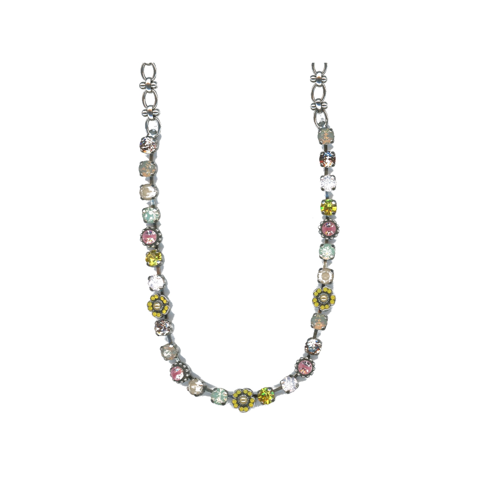 N-3504-2-1306-SP Necklace By Mariana Woman Refined Rose Opal and Rose Delite Swarovski Crystals - Image 1
