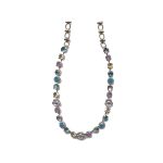 Necklace By Mariana Woman Luminous Emerald and Pink Swarovski Crystals - Image 2