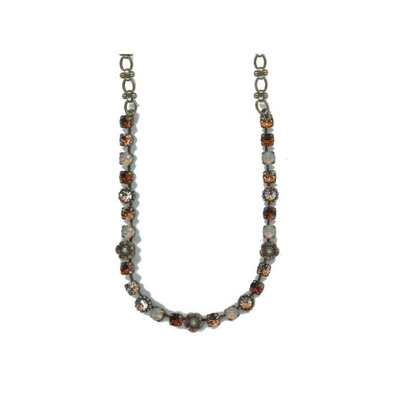 Necklace By Mariana Woman Contemporary Smoked topaz and golden shadow Swarovski Crystals