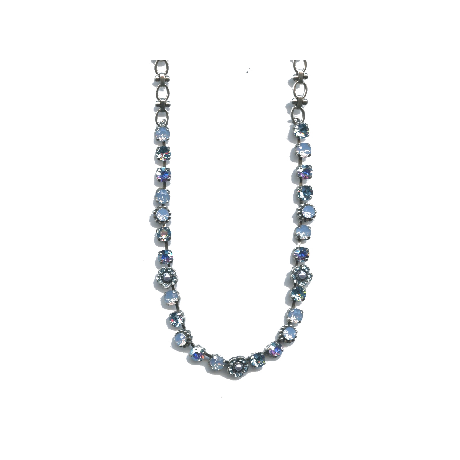 N-3504-2-1343-SP Necklace By Mariana Woman Luxurious Pale Blue and Frosted Blue Swarovski Crystals - Image 1