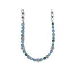 Necklace By Mariana Woman Elegant Blue and Laguna Delite Swarovski Crystals - Image 2