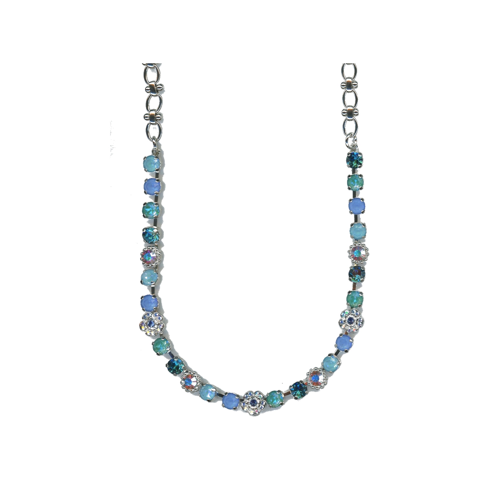 N-3504-2-140-4-SP Necklace By Mariana Woman Elegant Blue and Laguna Delite Swarovski Crystals - Image 1