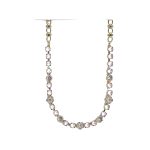 Necklace By Mariana Woman Stylish Lt.Olive and Violet Swarovski Crystals - Image 2