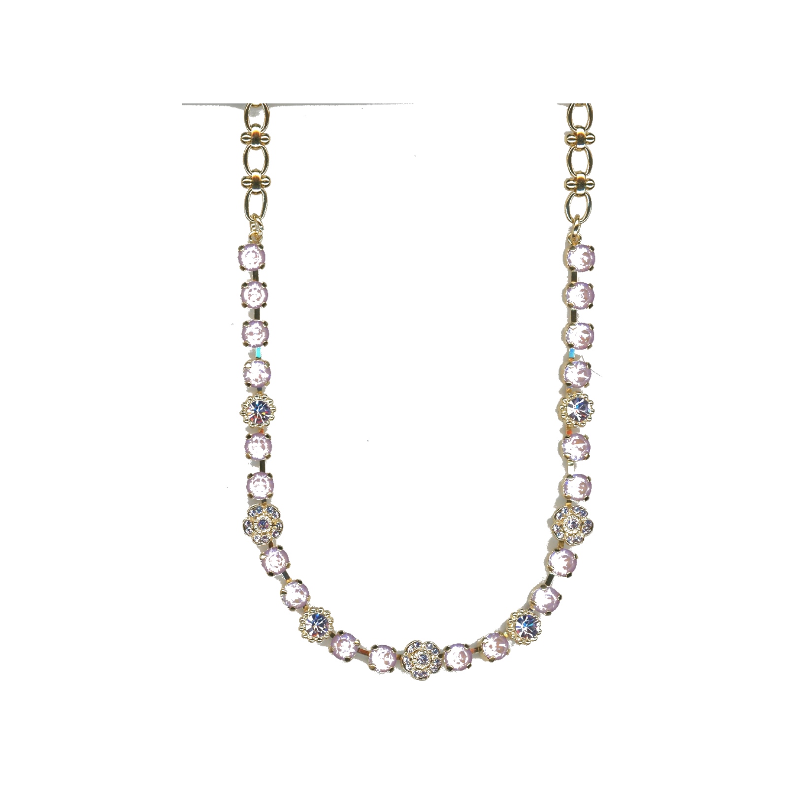 N-3504-2-144371-SP Necklace By Mariana Woman Stylish Lt.Olive and Violet Swarovski Crystals - Image 1