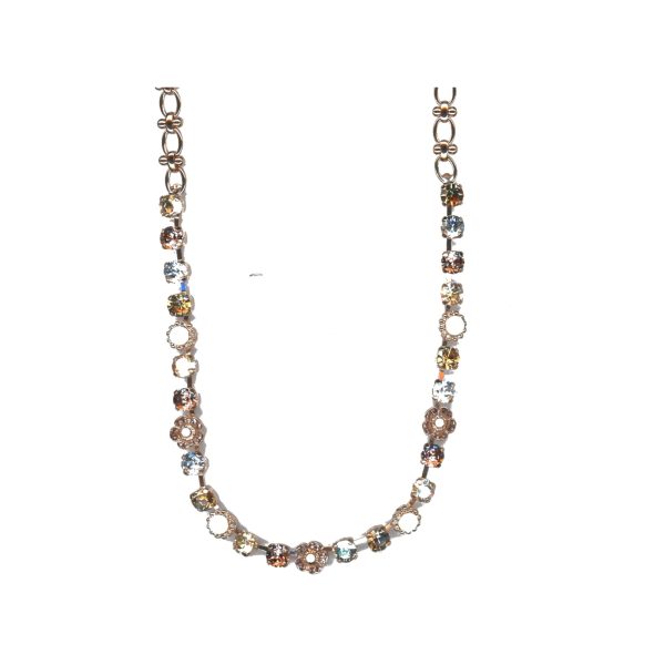 Necklace By Mariana Woman Sparkling Light Colorado Topaz and Light Burgundy Swarovski Crystals