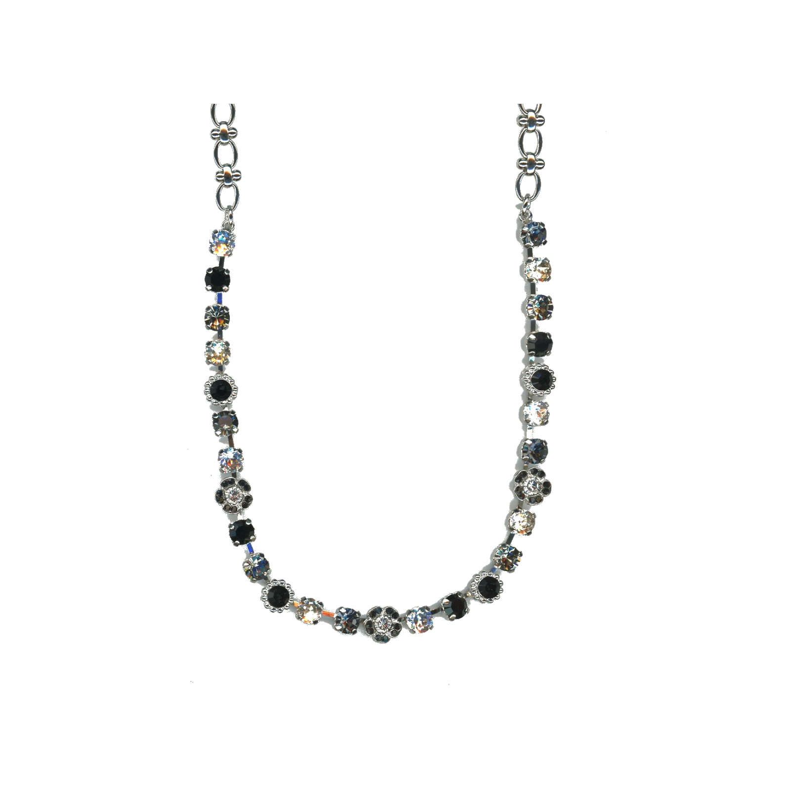 N-3504-2-1908-SP Necklace By Mariana Woman Dazzling Jet and Black Diamond Swarovski Crystals - Image 1