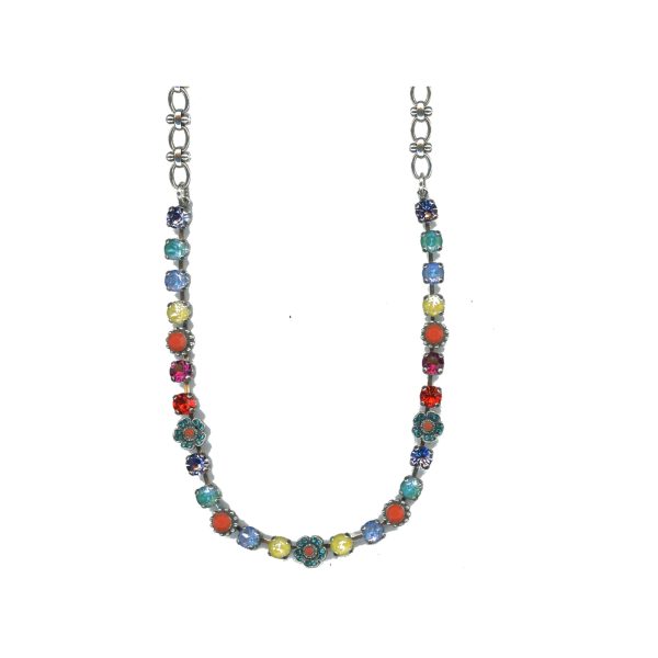 Necklace By Mariana Woman Lovely and Coral and Teal Swarovski Crystals