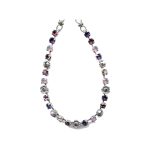 Necklace By Mariana Woman Graceful Lavender Opalescent and Purple AB and Purple Swarovski Crystals - Image 2