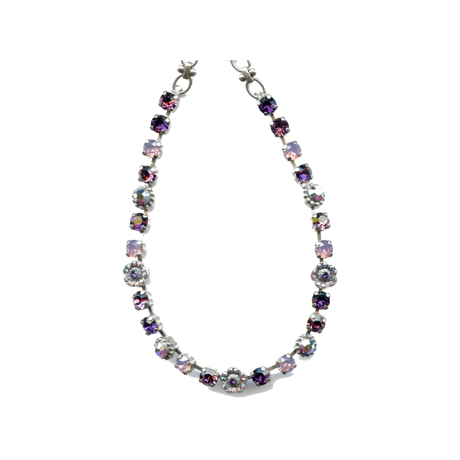 N-3504-2-2044-SP Necklace By Mariana Woman Graceful Lavender Opalescent and Purple AB and Purple Swarovski Crystals - Image 1